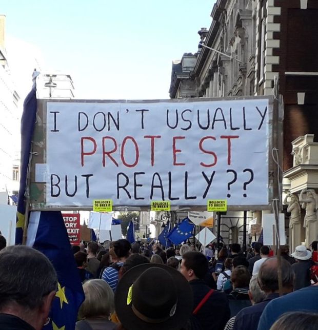 best brexit protest sign - I Don'T Usually Protest But Really 22 Tore! 100mm Stop