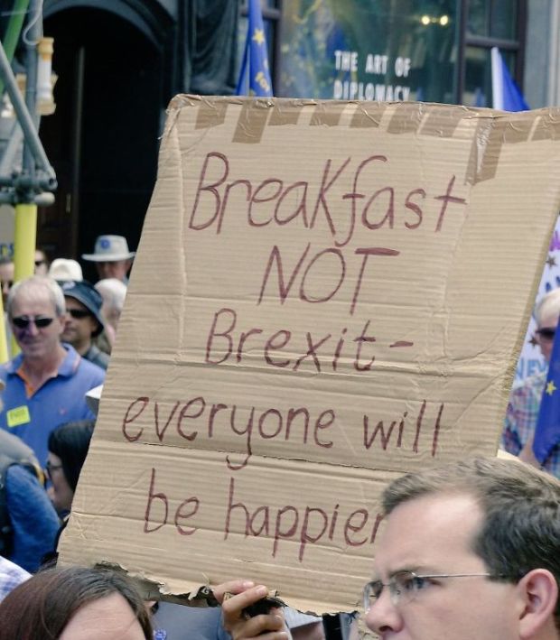 protest - Breakfast I Not Brexit everyone will be happier