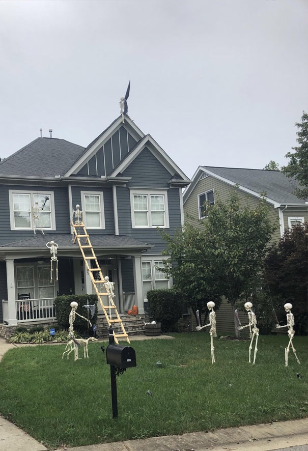 skeletons breaking into house