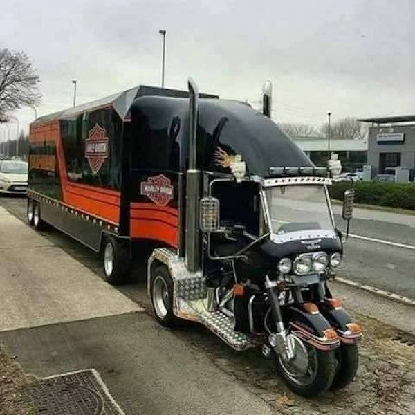 america motorcycle semi truck