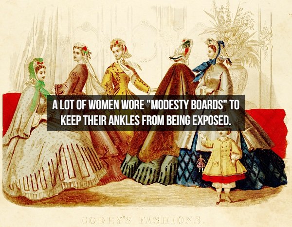 costume design - A Lot Of Women Wore "Modesty Boards" To Keep Their Ankles From Being Exposed. Godlys Pastions