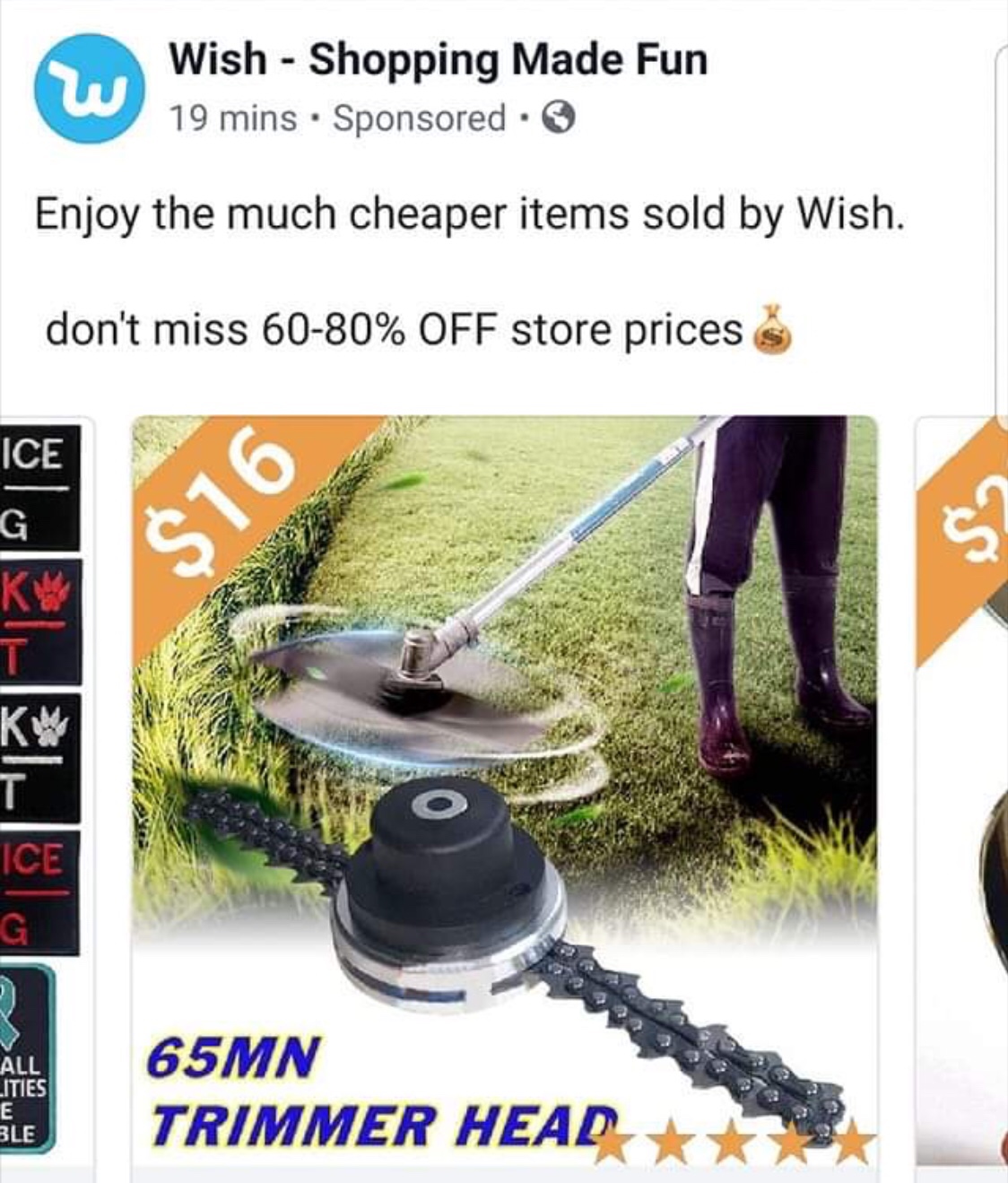 65mn trimmer head - Wish Shopping Made Fun 19 mins . Sponsored . Enjoy the much cheaper items sold by Wish. don't miss 6080% Off store prices > Ice Km Ice All Lities 65MN Trimmer Head Ble