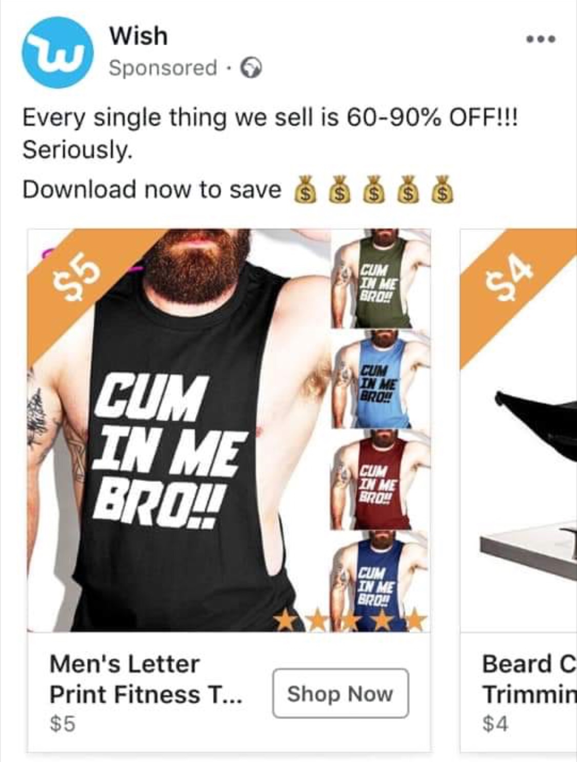 cum in me bro tank top - Wish Sponsored Every single thing we sell is 6090% Off!!! Seriously. Download now to save $ $ $ $ $ $5 Cum In Me Bro! $4 Cun In Me Bro! Cum In Me Bro! Cum In Me Rrow Cum In Me Brow Men's Letter Print Fitness T... $5 Beard C Trimmi