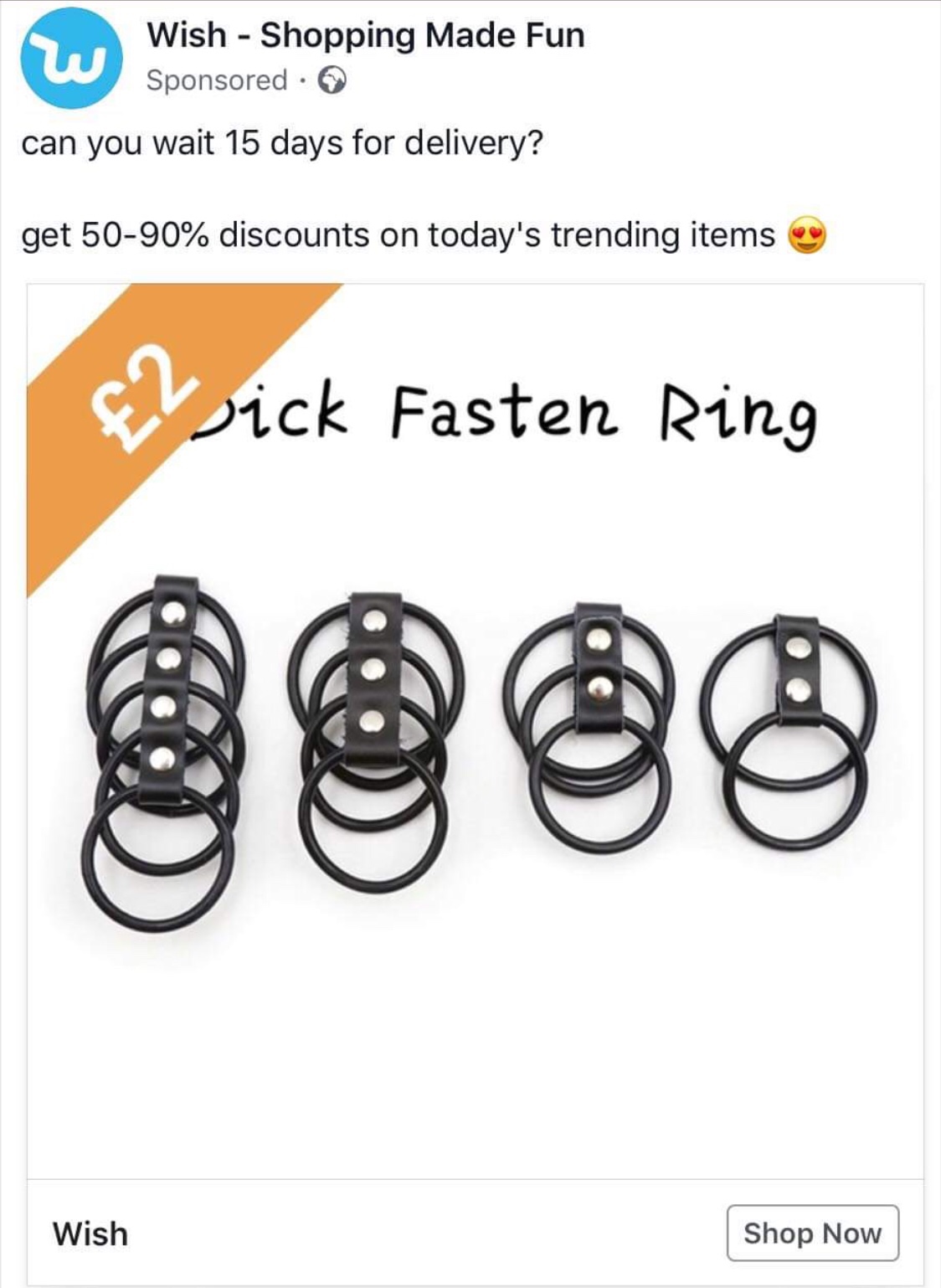 dick fasten ring - Wish Shopping Made Fun Sponsored can you wait 15 days for delivery? get 5090% discounts on today's trending items St Dick Faster Ring Wish Shop Now