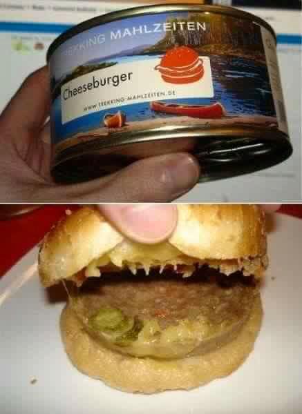 cheeseburger in a can