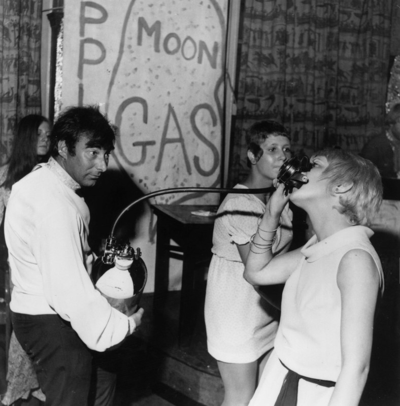 August 2 1969. Night club  "Appletree." Moon gas - pure oxygen. Photo E. L. Habets.