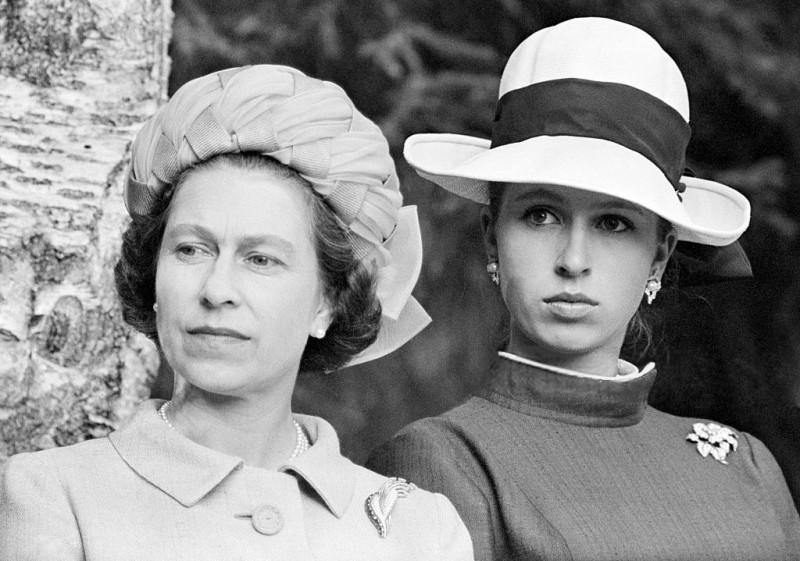 August 9 1969. Queen Elizabeth and princess Anne.