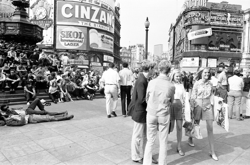 August 9 1969. Piccadilly, London.