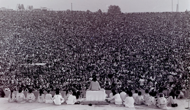 August 15 1969. Woodstock Music and Art Fair opening.