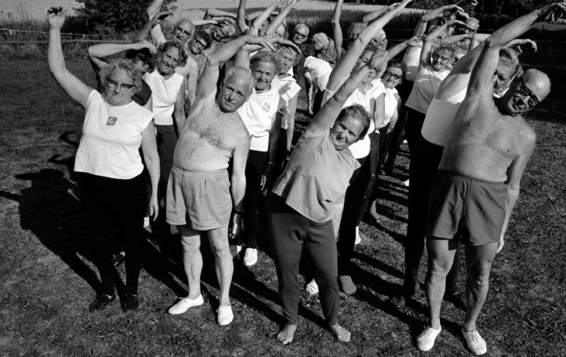 August 21 1969. Orebro, Sweden. Exercising.