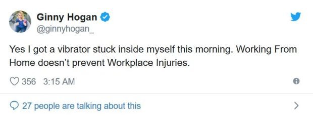donald trump tweet at athletes - Ginny Hogan Yes I got a vibrator stuck inside myself this morning. Working From Home doesn't prevent Workplace Injuries.