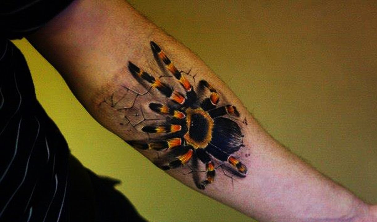 spider tattoo 3d