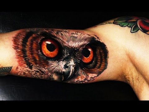 3d owl tattoos