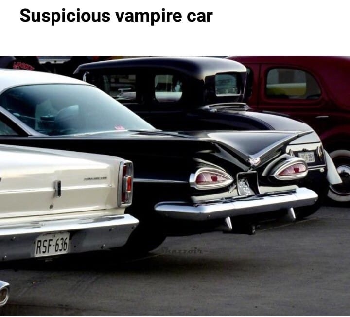 Suspicious vampire car