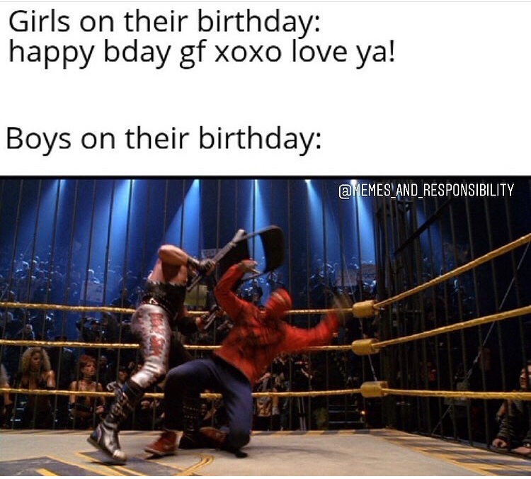 boxing ring - Girls on their birthday happy bday gf xoxo love ya! Boys on their birthday