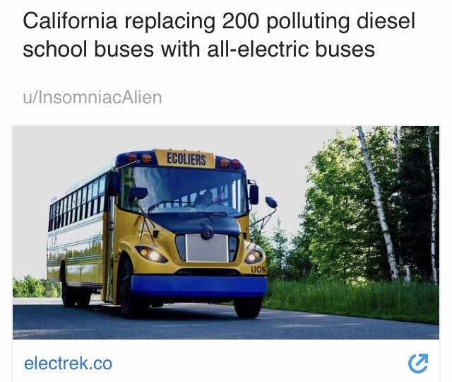 School bus - California replacing 200 polluting diesel school buses with allelectric buses uInsomniacAlien Ecoliers electrek.co
