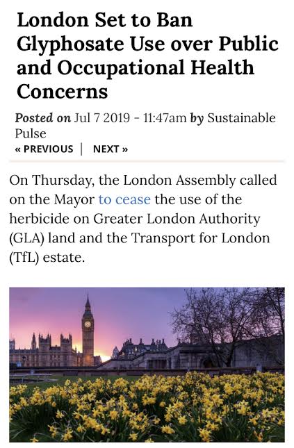 tree - London Set to Ban Glyphosate Use over Public and Occupational Health Concerns Posted on am by Sustainable Pulse