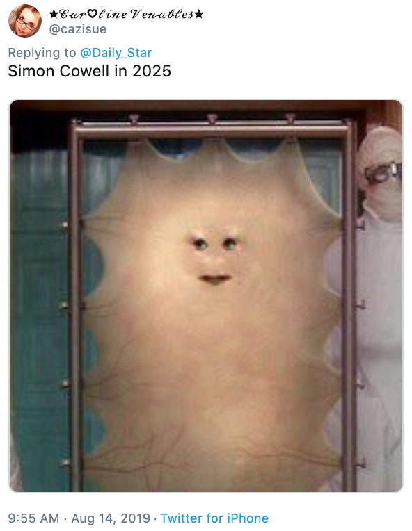 Caroline Venables Star Simon Cowell in 2025 . . Twitter for iPhone
