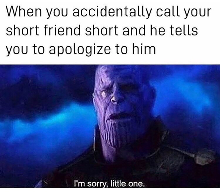 sad minecraft noises - When you accidentally call your short friend short and he tells you to apologize to him I'm sorry, little one.