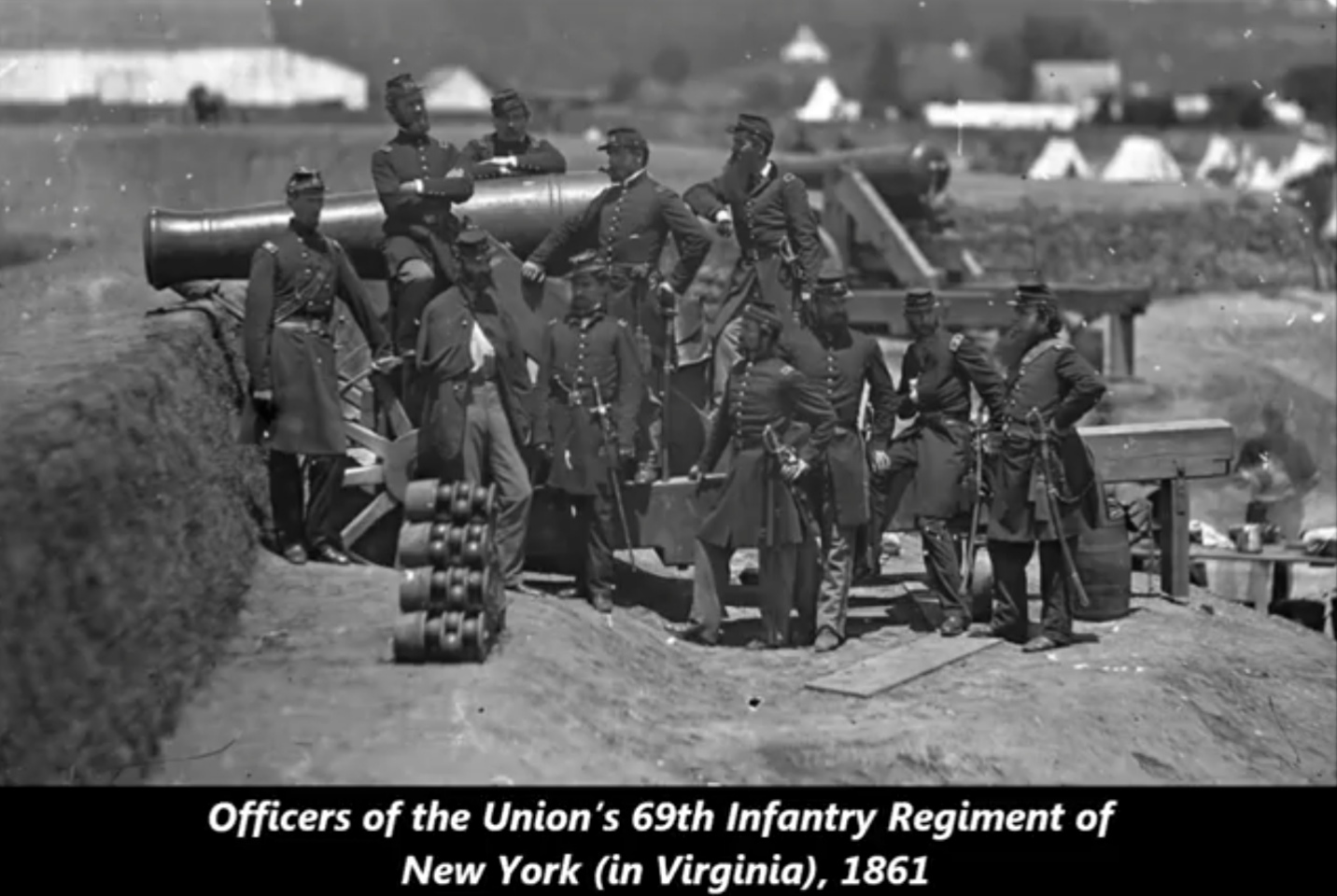 us civil war - Officers of the Union's 69th Infantry Regiment of New York in Virginia, 1861