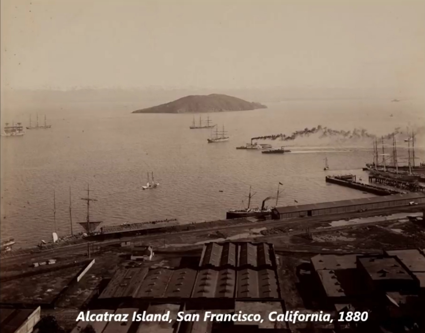 alcatraz island 1800s - Alcatraz Island, San Francisco, California, 1880 Alcatraz Island, san francisco, Californie. Daar