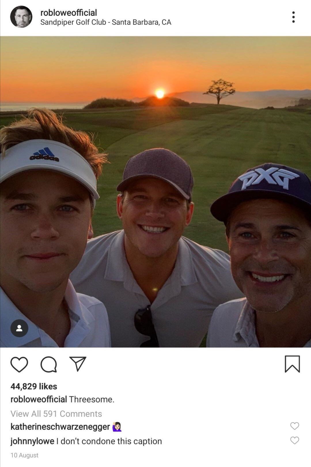 Rob Lowe Gets Roasted By His Own Sons On Instagram