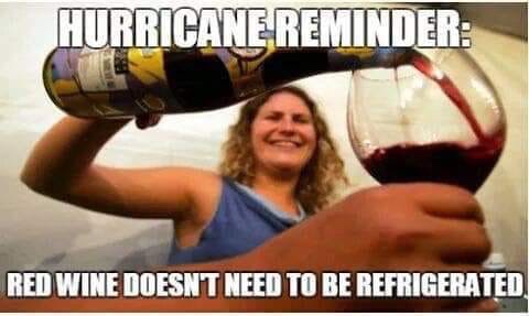 Hurricane Dorian Florida meme - hurricane reminder wine - Hurricane Reminder Red Wine Doesnt Need To Be Refrigerated