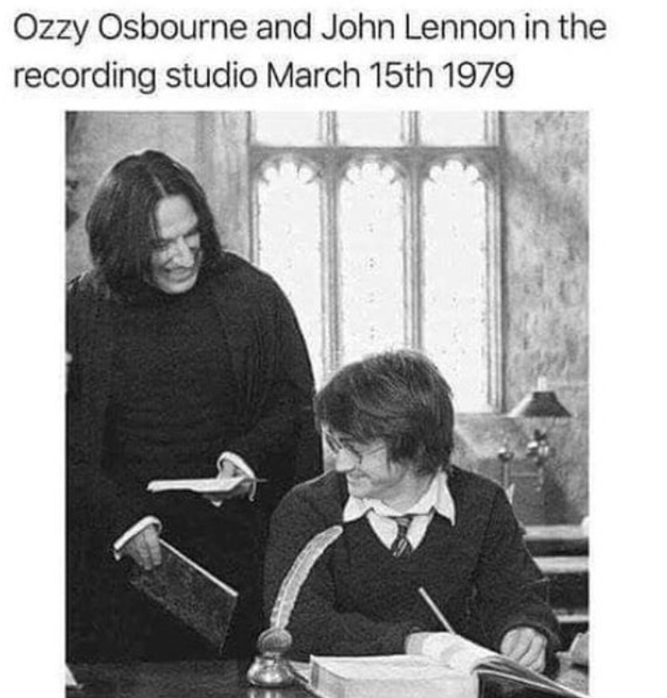 ozzy osbourne meme - Ozzy Osbourne and John Lennon in the recording studio March 15th 1979