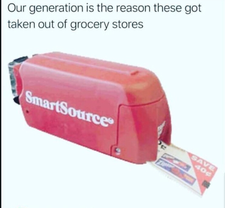 coupon dispenser - Our generation is the reason these got taken out of grocery stores SmartSource
