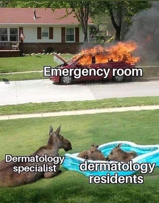 medical meme - Emergency room Dermatology specialist dermatology residents
