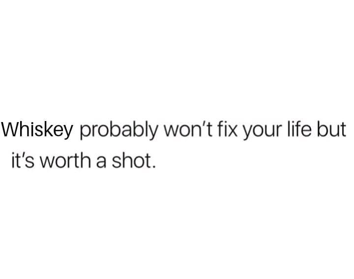 people underestimate me quotes - Whiskey probably won't fix your life but it's worth a shot.