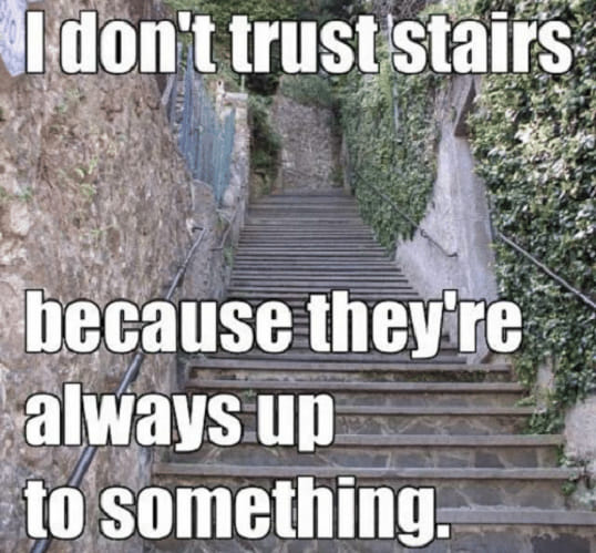 tavernes de la valldigna - I don't trust stairs because they're always up to something.