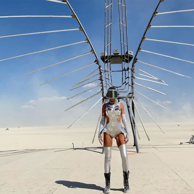 burning man 2019 - sky - cool structure