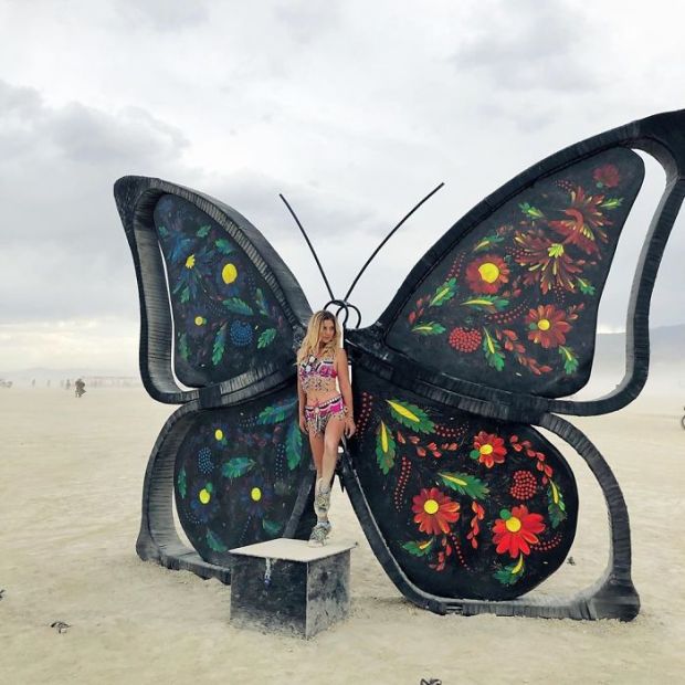 burning man 2019 - brush footed butterfly