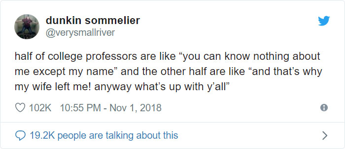 NCT - dunkin sommelier half of college professors are "you can know nothing about me except my name and the other half are and that's why my wife left me! anyway what's up with y'all O people are talking about this