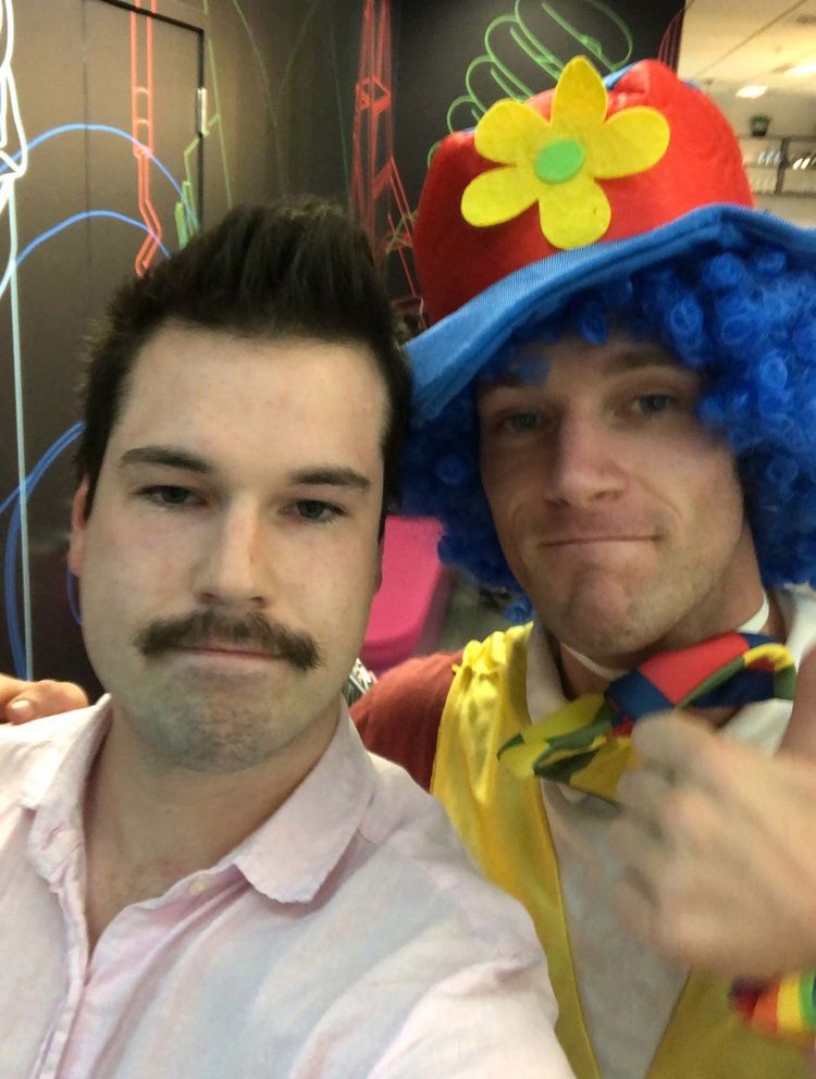clown selfie