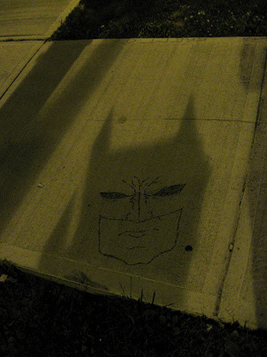 superhero meme - batmans shadow