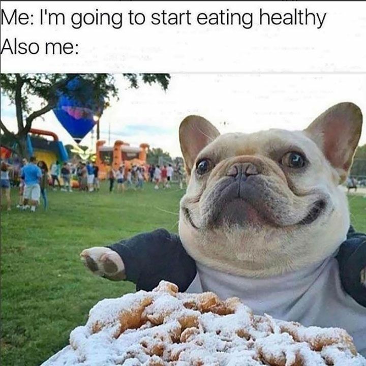 eating meme - Me I'm going to start eating healthy Also me