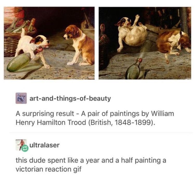 william trood a surprising result - K artandthingsofbeauty A surprising result A pair of paintings by William Henry Hamilton Trood British, 18481899. ultralaser this dude spent a year and a half painting a victorian reaction gif