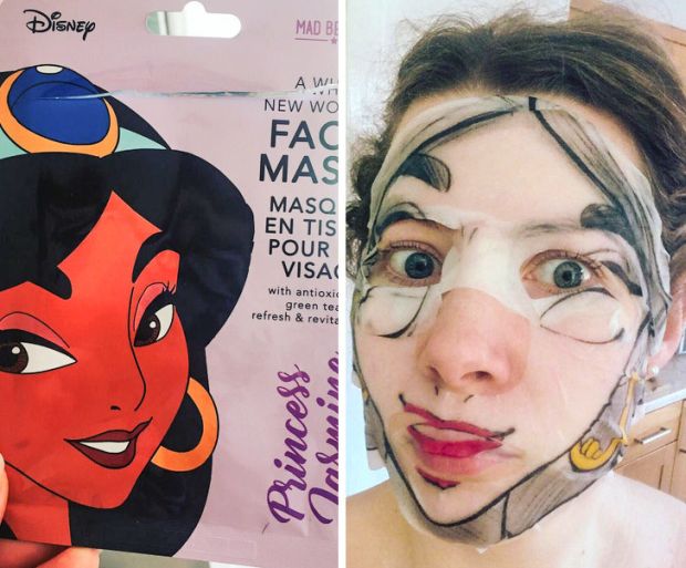 disney face masks gone wrong - Disney Mad Be Aw New Wo Fac Mas Masa En Tis Pour Visas with antioxic green te refresh & revita Princess Online