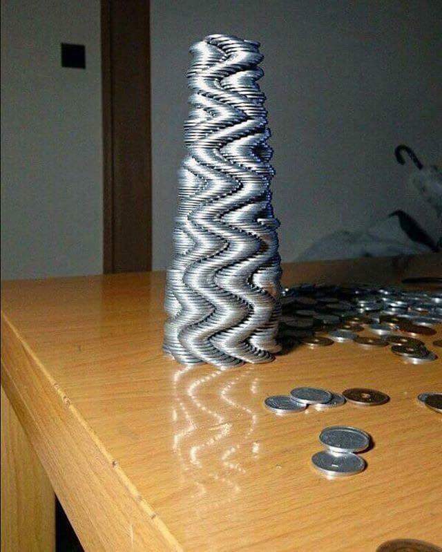 satisfying pic cool coin stack