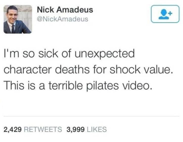 donald trump jr tweet stupid - Nick Amadeus I'm so sick of unexpected character deaths for shock value. This is a terrible pilates video. 2,429 3,999