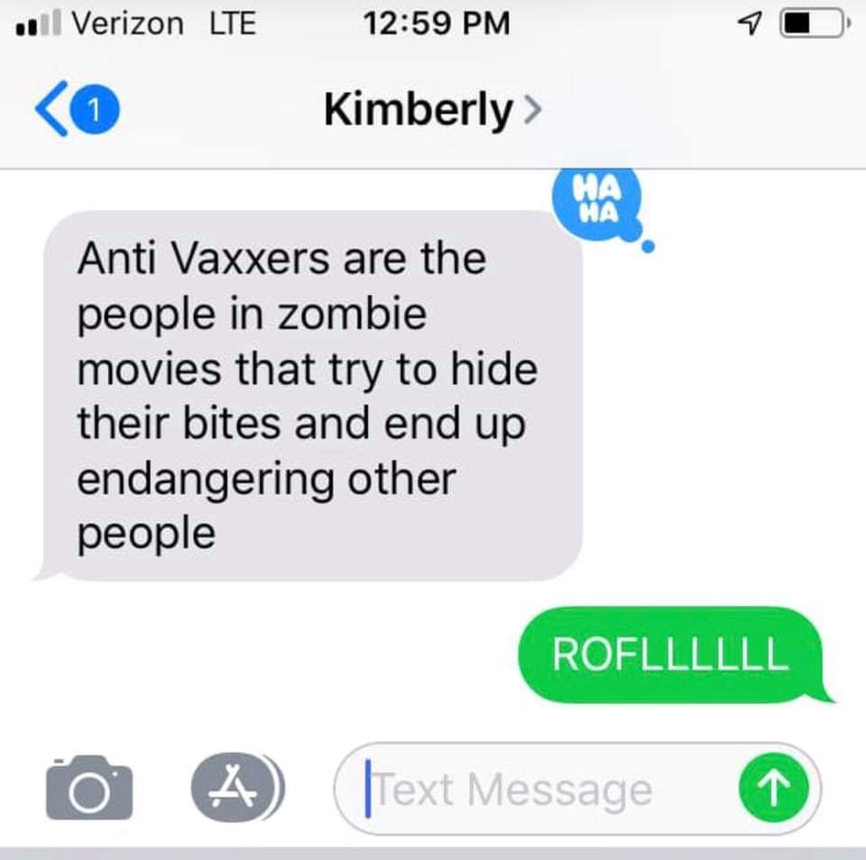 twitter number neighbor obama - l Verizon Lte Kimberly Anti Vaxxers are the people in zombie movies that try to hide their bites and end up endangering other people Rofllllll o A Text Message
