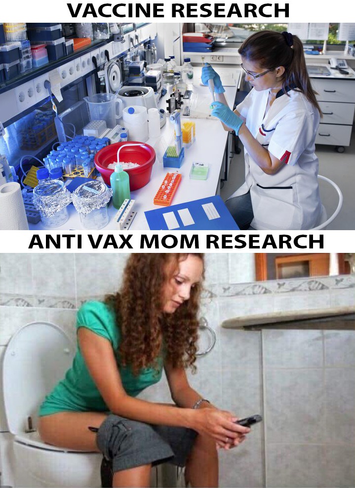 vaccine research vs anti vax research meme - Vaccine Research Anti Vax Mom Research