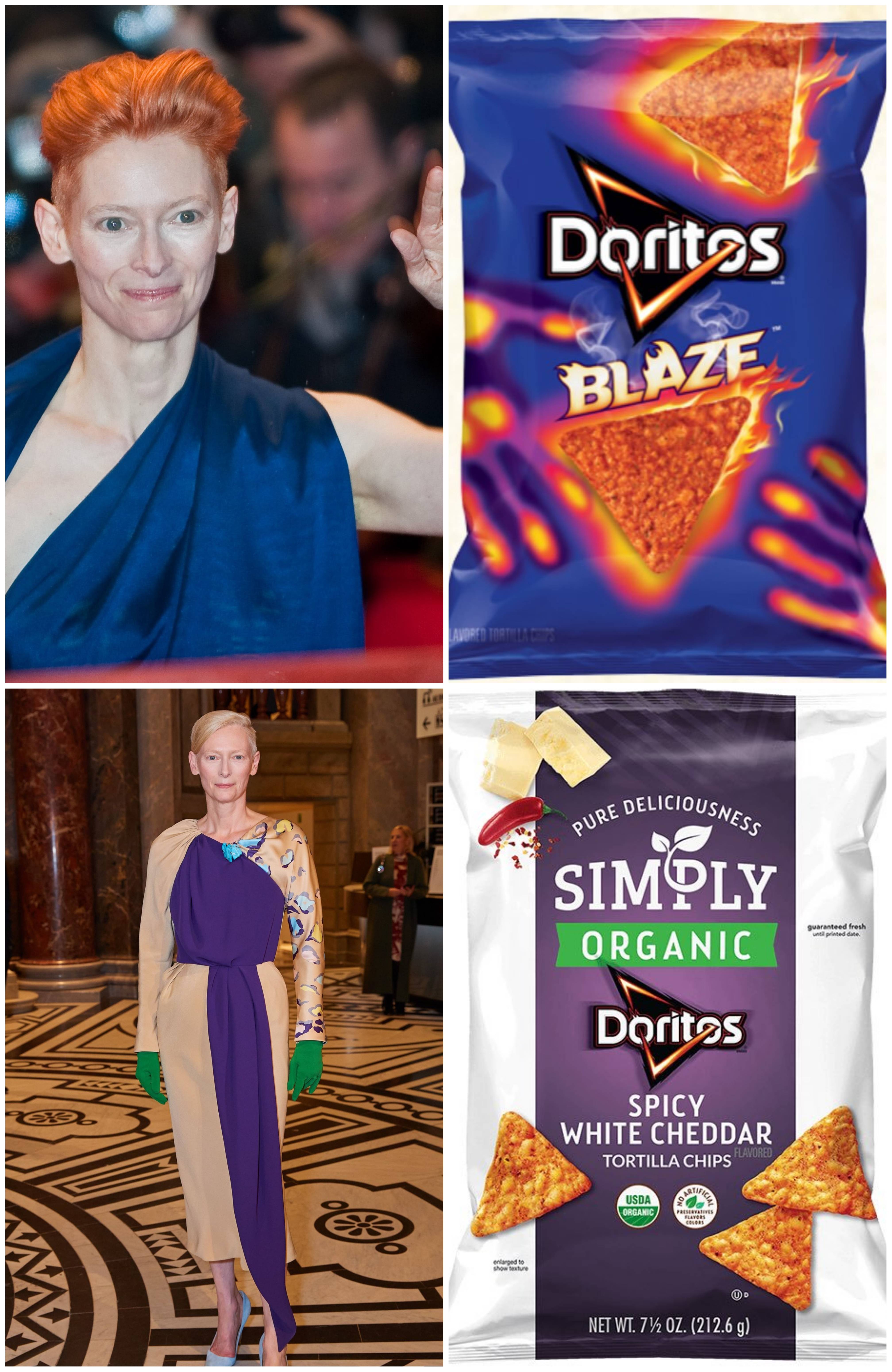 Is Tilda Swinton Secretly Cosplaying As Doritos For Years Now?