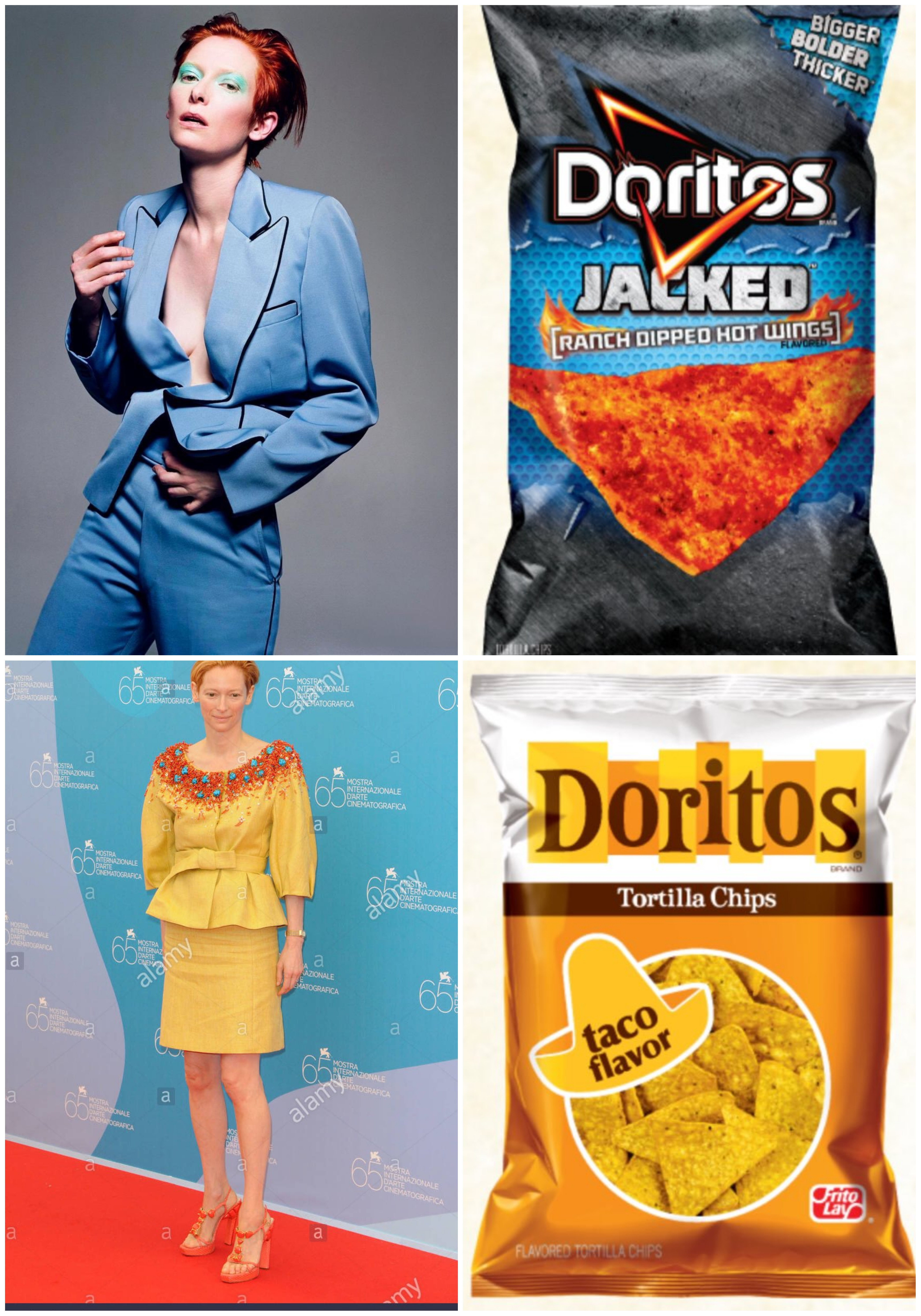 Is Tilda Swinton Secretly Cosplaying As Doritos For Years Now?