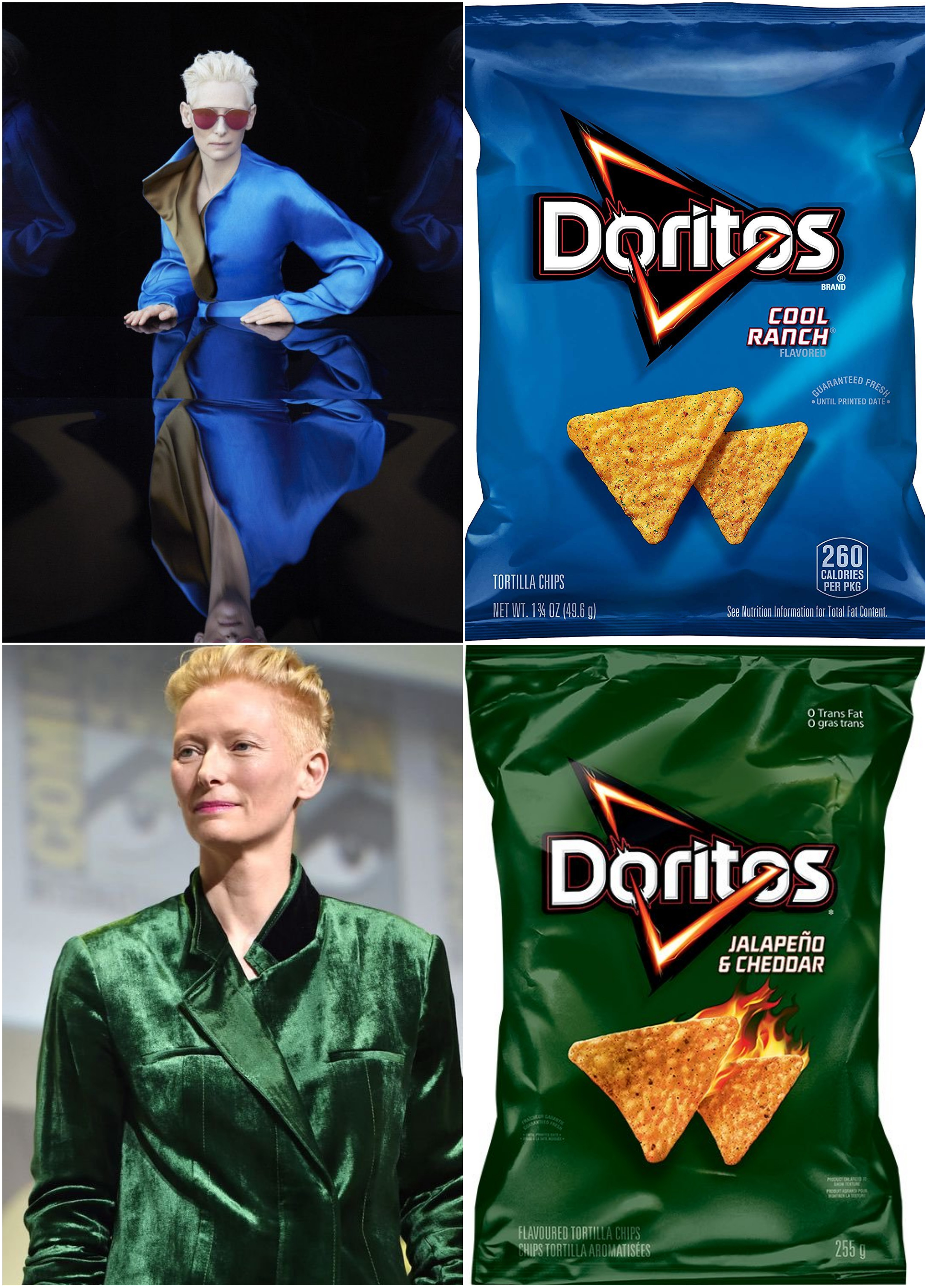 Is Tilda Swinton Secretly Cosplaying As Doritos For Years Now?