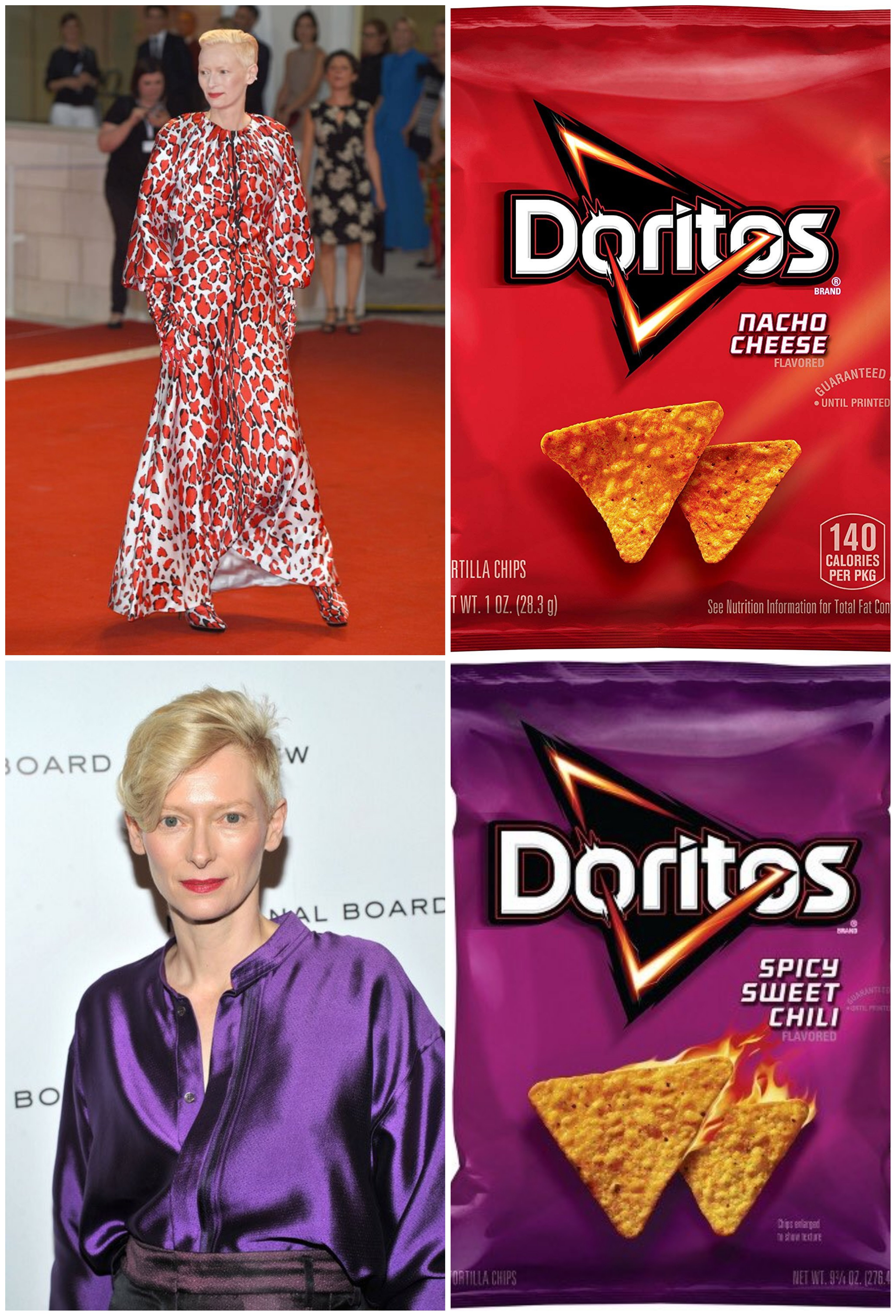 Is Tilda Swinton Secretly Cosplaying As Doritos For Years Now?