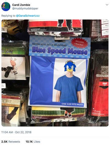 blue speed mouse - Cardi Zombie Raton Azul De La Velocidad D Belt Blue Speed Mouse Ma Or One Size Fits Most