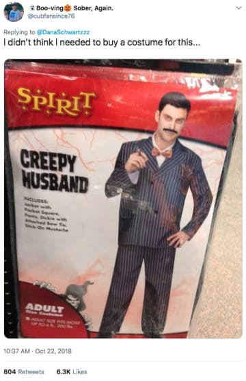 spirit halloween - Booving Sober, Again. I didn't think I needed to buy a costume for this... Spirit Creepy Husband Adult 804